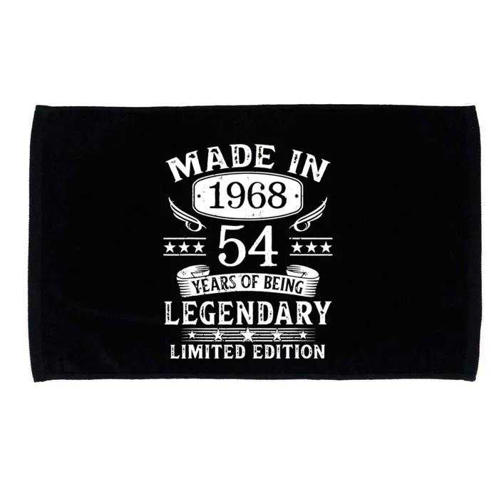 54 Years Old Made In 1968 Shirt 54th Birthday Gift Microfiber Hand Towel