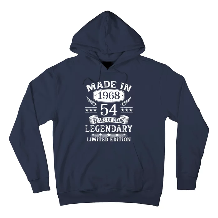 54 Years Old Made In 1968 Shirt 54th Birthday Gift Hoodie