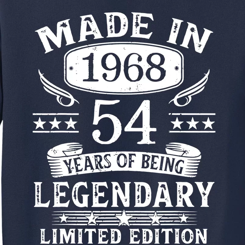 54 Years Old Made In 1968 Shirt 54th Birthday Gift Sweatshirt