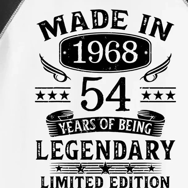 54 Years Old Made In 1968 Shirt 54th Birthday Gift Toddler Fine Jersey T-Shirt