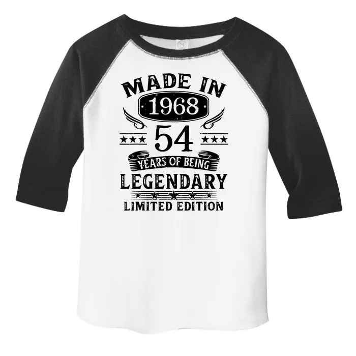 54 Years Old Made In 1968 Shirt 54th Birthday Gift Toddler Fine Jersey T-Shirt