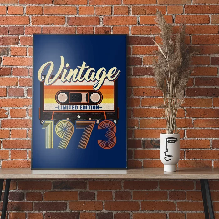 50 Year Old Gift Vintage 1973 50th Birthday Cassette Tape Poster