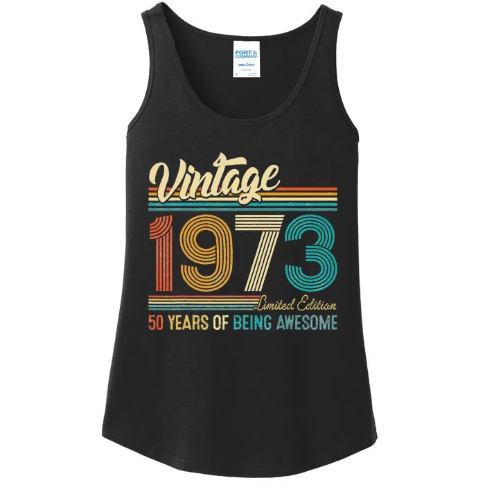 50 Years Old Vintage 1973 Limited Edition 50th Birthday Gift Love Cute Ladies Essential Tank