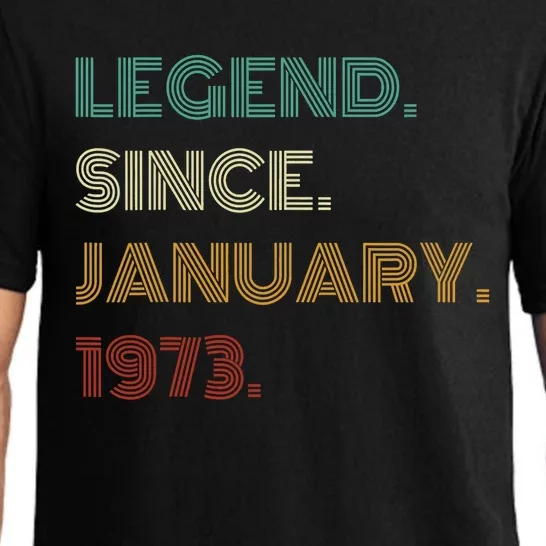 50 Years Old Legend Since January 1973 50th Birthday Pajama Set