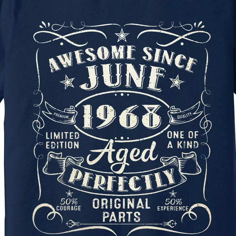 55 Year Old Awesome Since June 1968 55th Birthday (1) Premium T-Shirt