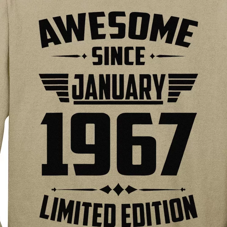 56 Year Old Awesome Since January 1967 56th Birthday Gift Tall Long Sleeve T-Shirt