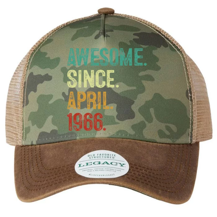 58 Year Old Awesome Since April 1966 58th Birthday Legacy Tie Dye Trucker Hat