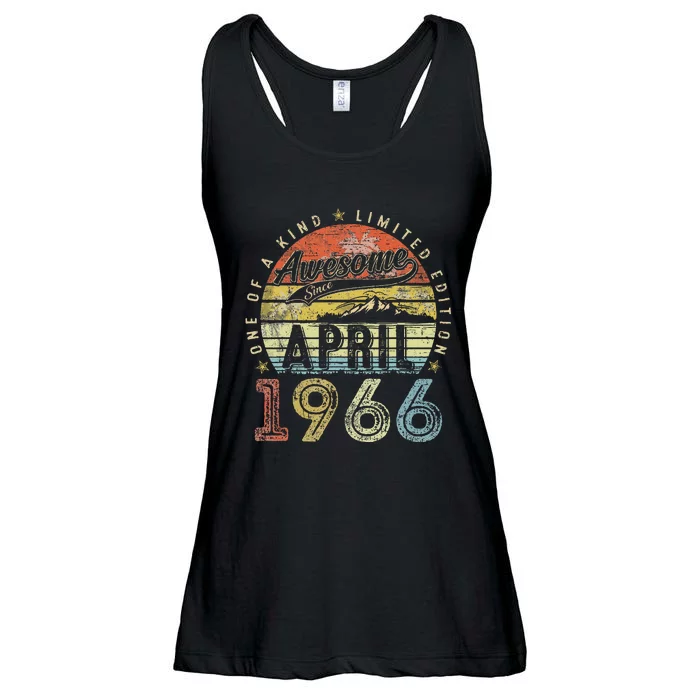 58 Year Old Vintage April 1966 58th Birthday Gifts Ladies Essential Flowy Tank