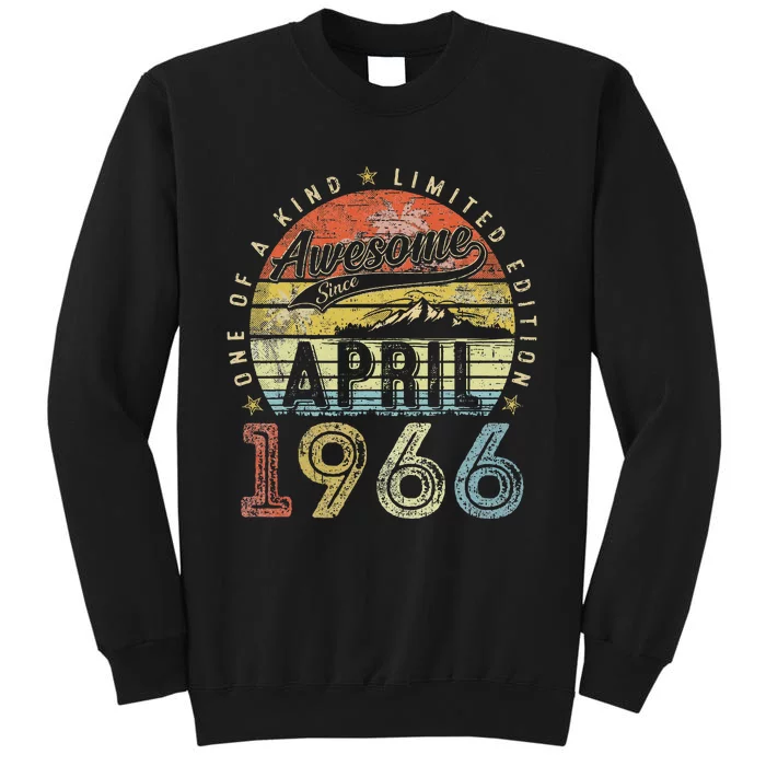 58 Year Old Vintage April 1966 58th Birthday Gifts Tall Sweatshirt