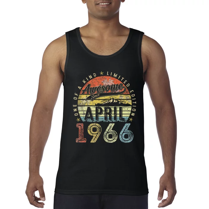 58 Year Old Vintage April 1966 58th Birthday Gifts Tank Top