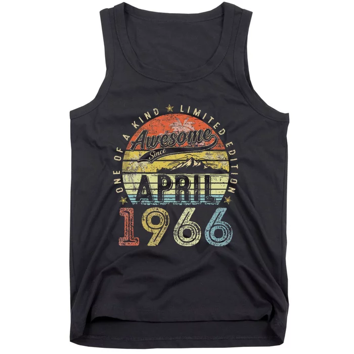 58 Year Old Vintage April 1966 58th Birthday Gifts Tank Top