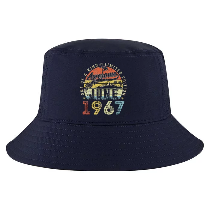 56 Year Old Awesome Since June 1967 56th Birthday Cool Comfort Performance Bucket Hat