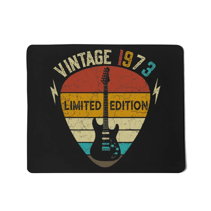 50 Years Old Gift Vintage 1973 Guitar Player 50th Birthday Mousepad