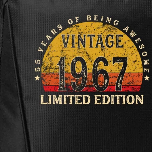 55 Year Old Gifts Retro Vintage 1967 Limited Edition 55th Birthday City Backpack