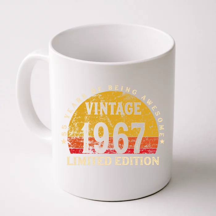 55 Year Old Gifts Retro Vintage 1967 Limited Edition 55th Birthday Front & Back Coffee Mug