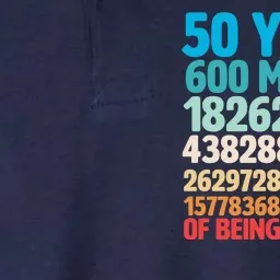 50 Years Of Being Awesome 50th Birthday Time Breakdown Softstyle Adult Sport Polo