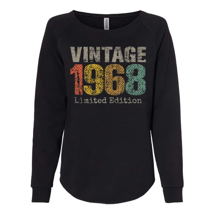 56 Year Old Gifts Vintage 1968 Limited Edition 56th Birthday Womens California Wash Sweatshirt