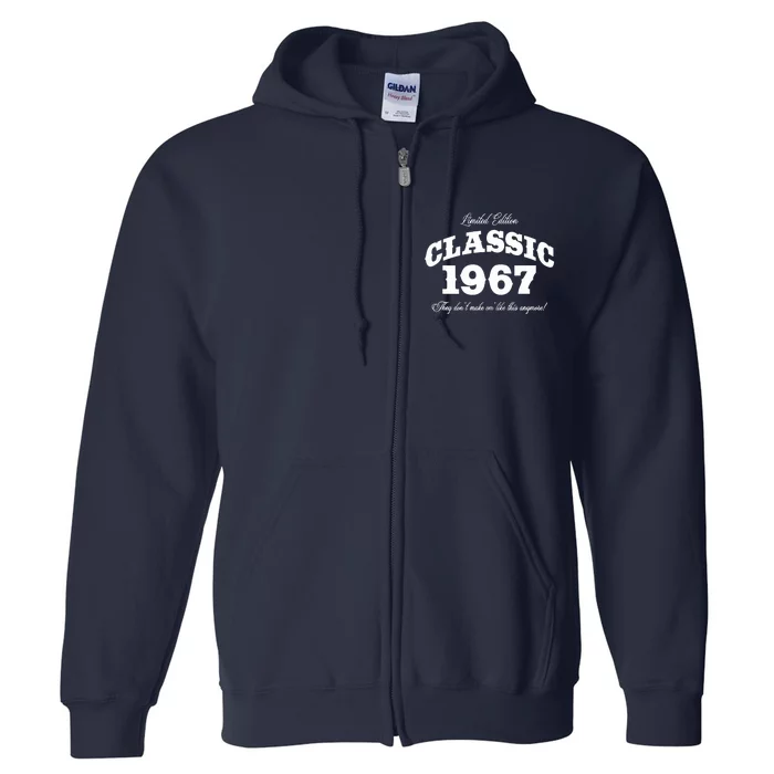 56 Year Old: Vintage Classic Car 1967 56th Birthday Full Zip Hoodie