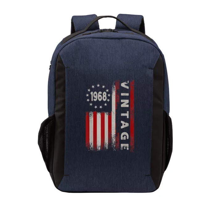 55 Year Old Gifts Vintage 1968 American Flag 55th Birthday Vector Backpack