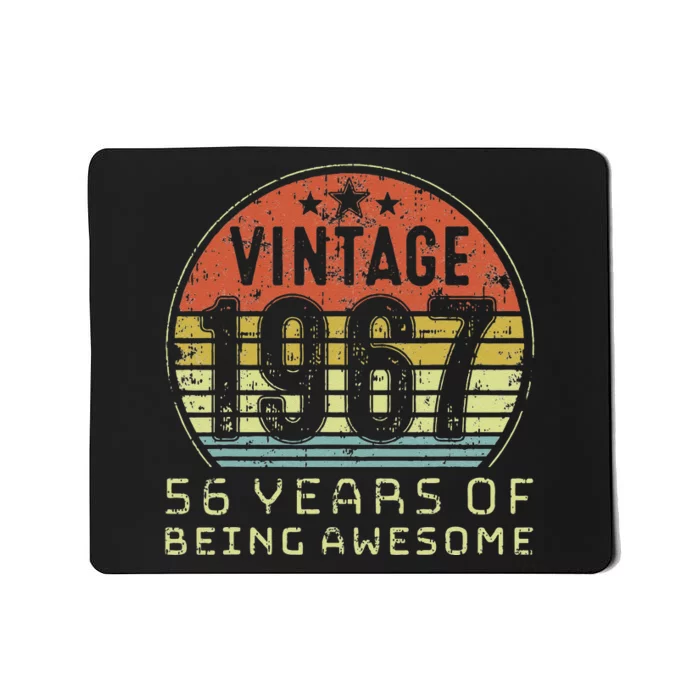 56 Year Old Birthday Vintage 1967 56th Birthday Mousepad