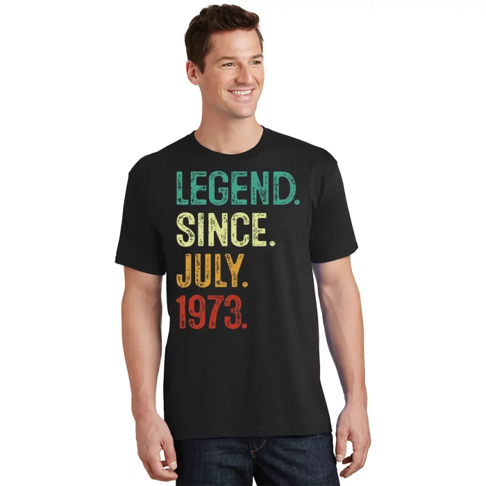 50 Years Old Legend Since July 1973 50th Birthday T-Shirt