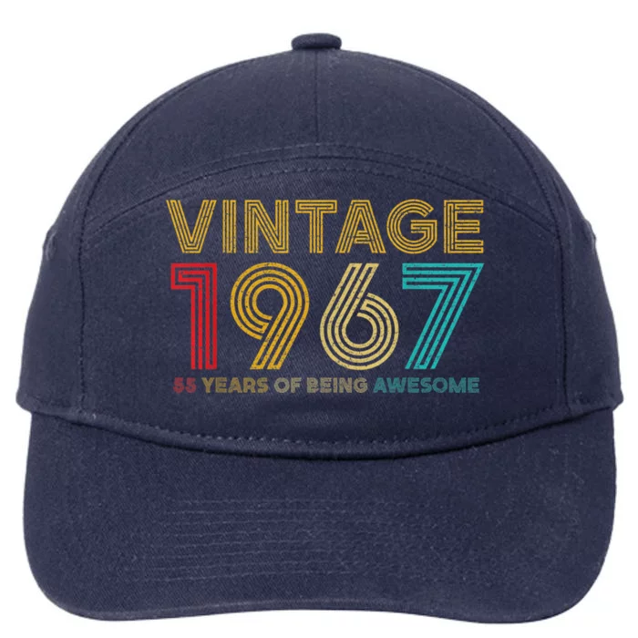 55 Year Old Vintage 1967 Limited Edition 55th Birthday 7-Panel Snapback Hat