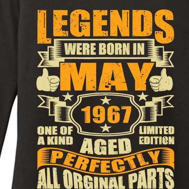 57 Years Old Legends Were Born In May 1967 57th Birthday Womens CVC Long Sleeve Shirt