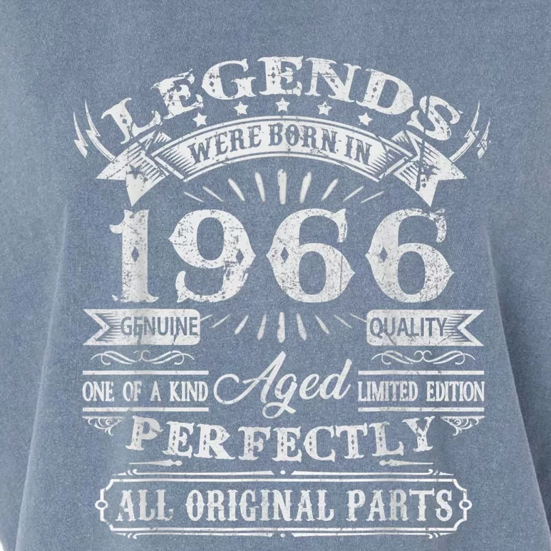 55 Years Old Gifts Legend Were Born In 1966 55th Birthday Garment-Dyed Women's Muscle Tee