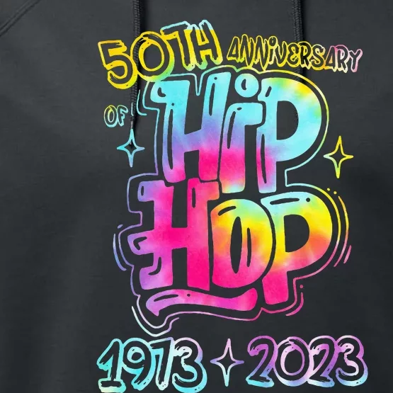 50 Years Old 50th Anniversary Of Hip Hop Tie Dye Hip Hop Performance Fleece Hoodie