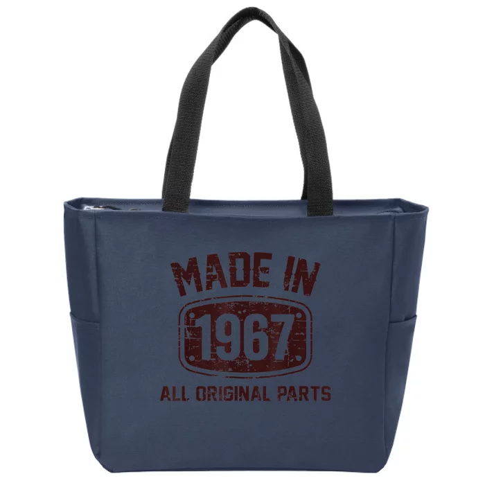 55 Years Old Made in 1967 All Original Parts 55th Birthday Zip Tote Bag