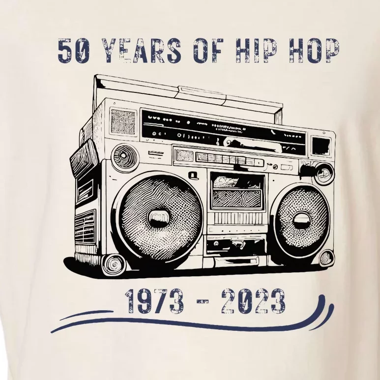 50 Years Of Hip Hop 50th Anniversary Of Rap Garment-Dyed Women's Muscle Tee