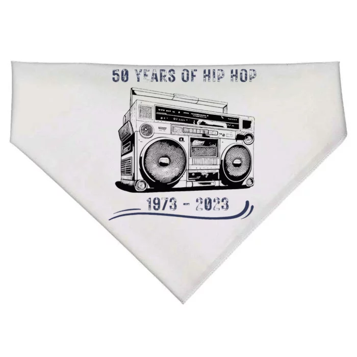 50 Years Of Hip Hop 50th Anniversary Of Rap USA-Made Doggie Bandana