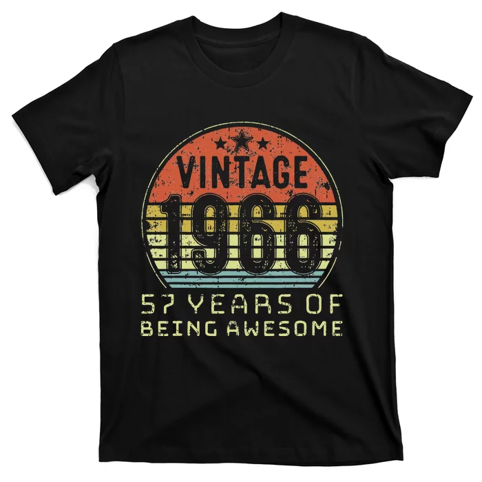 57 Year Old Birthday Vintage 1966 57th Birthday T-Shirt