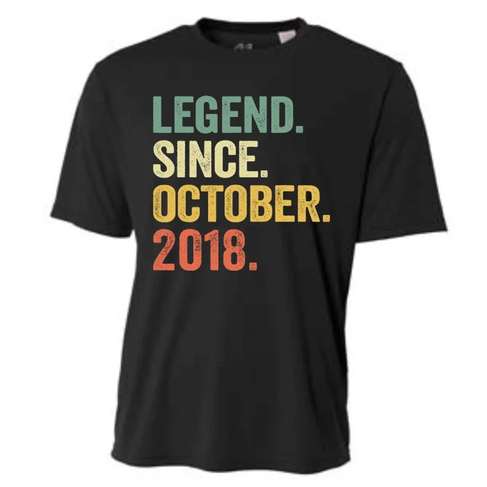 5 Year Old Gifts 5th Birthday Legend Since October 2018 Cooling Performance Crew T-Shirt