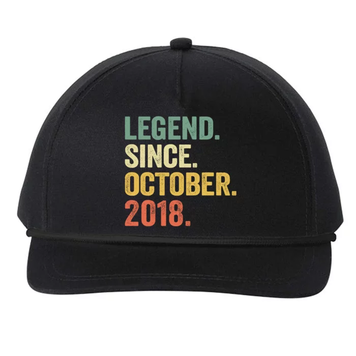 5 Year Old Gifts 5th Birthday Legend Since October 2018 Snapback Five-Panel Rope Hat