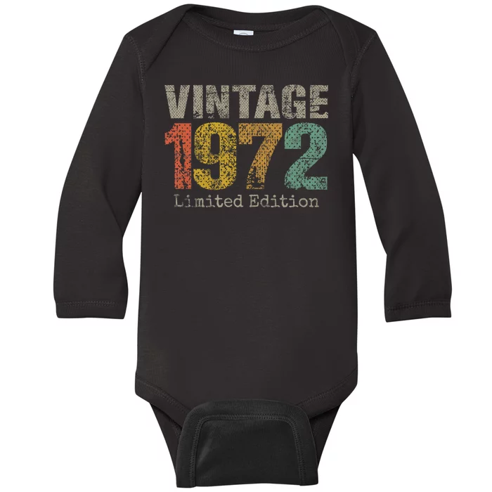 51 Year Old Gifts Vintage 1973 Limited Edition 51st Birthday Baby Long Sleeve Bodysuit