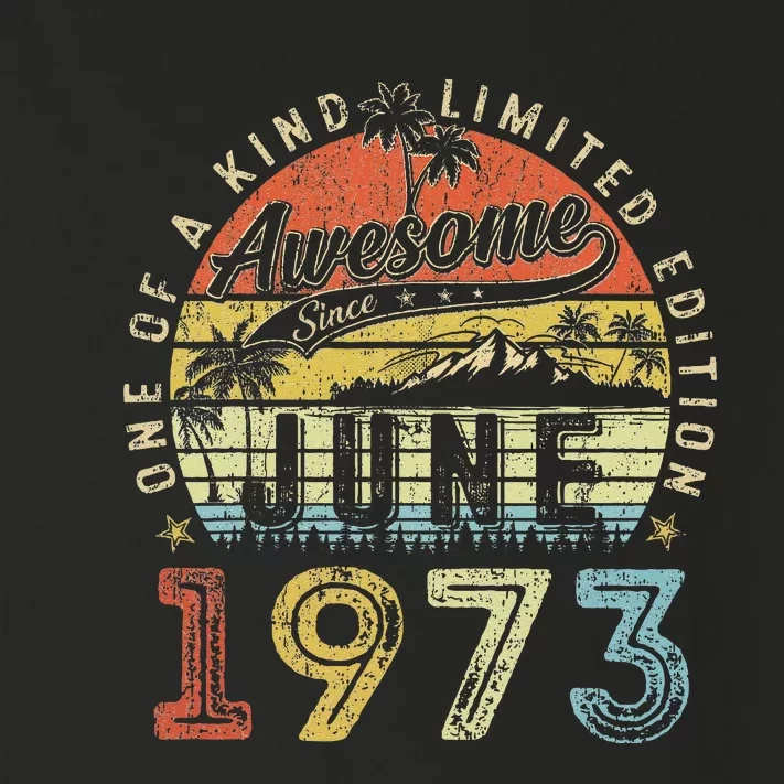 50 Year Old Awesome Since June 1973 50th Birthday Toddler Long Sleeve Shirt