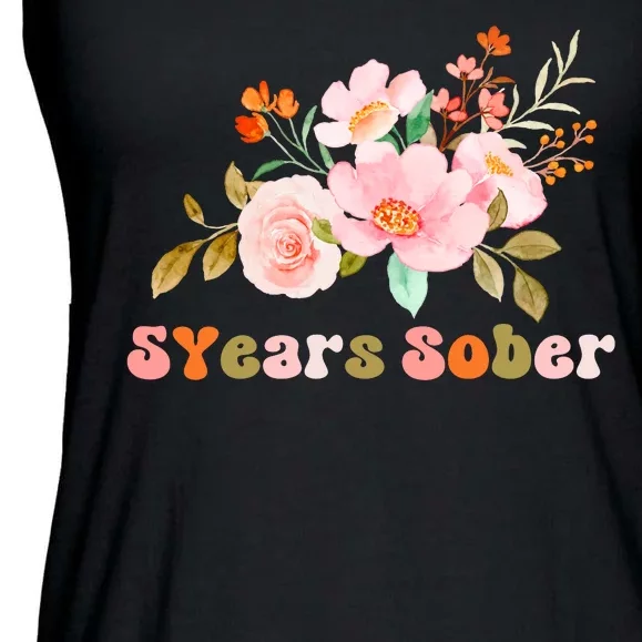 5 Years Sober Gift Sober Anniversary Gift Sobriety Gift Recovery Soberversary Ladies Essential Flowy Tank