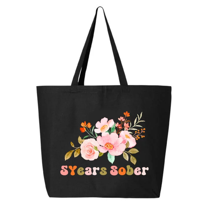 5 Years Sober Gift Sober Anniversary Gift Sobriety Gift Recovery Soberversary 25L Jumbo Tote