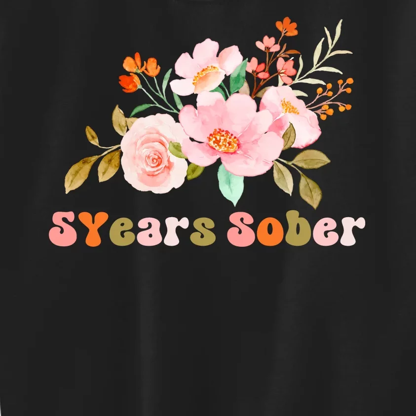 5 Years Sober Gift Sober Anniversary Gift Sobriety Gift Recovery Soberversary Kids Sweatshirt