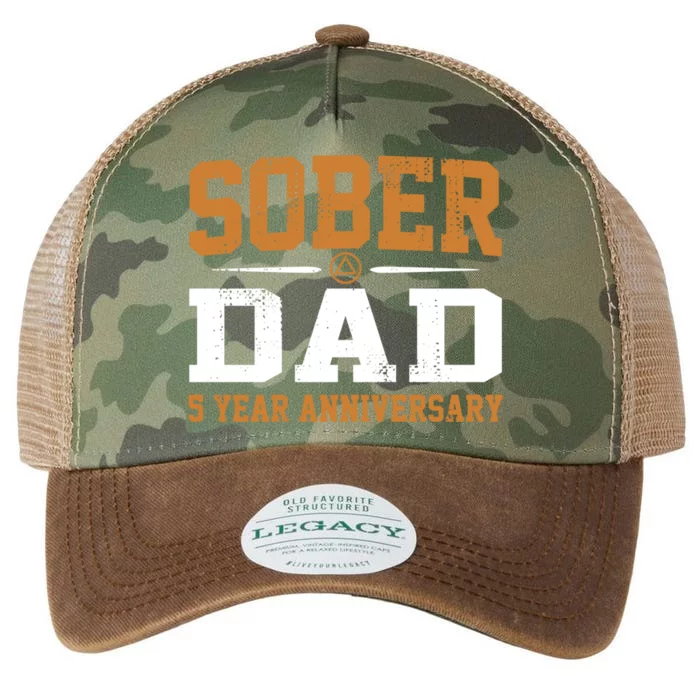 5 Years Sober Dad Aa Alcoholics Anonymous Recovery Sobriety Gift Legacy Tie Dye Trucker Hat