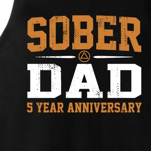 5 Years Sober Dad Aa Alcoholics Anonymous Recovery Sobriety Gift Ladies Tri-Blend Wicking Tank