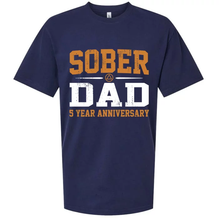 5 Years Sober Dad Aa Alcoholics Anonymous Recovery Sobriety Gift Sueded Cloud Jersey T-Shirt