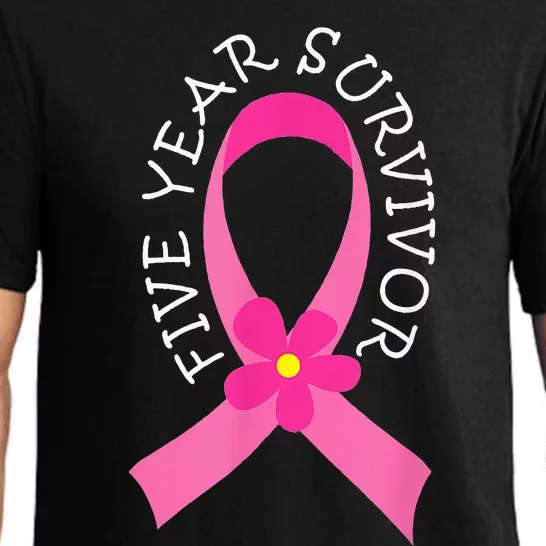 5 Year Survivor Pink Ribbon Breast Cancer Pajama Set