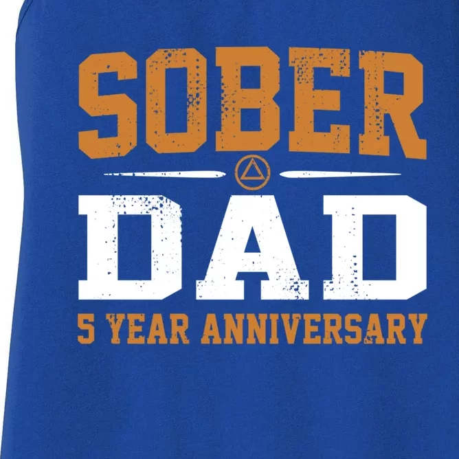 5 Years Sober Dad Aa Alcoholics Anonymous Recovery Sobriety Gift Women's Racerback Tank