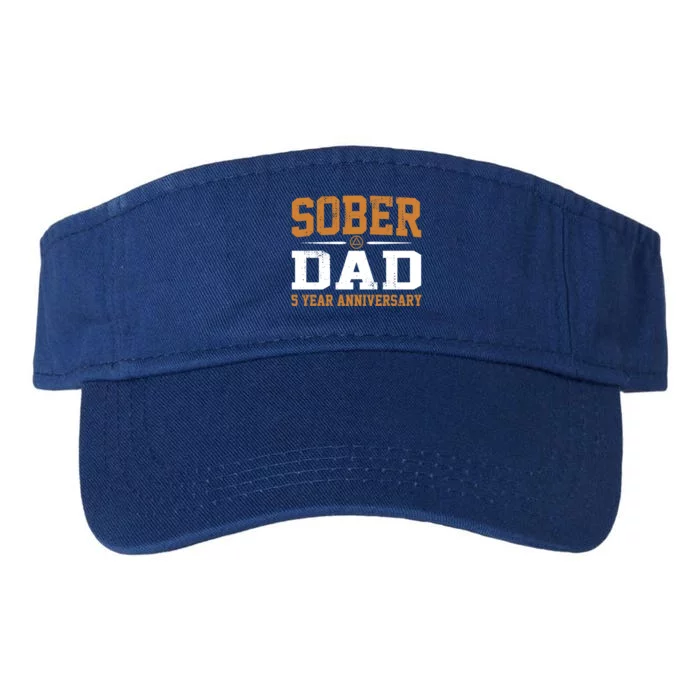 5 Years Sober Dad Aa Alcoholics Anonymous Recovery Sobriety Gift Valucap Bio-Washed Visor