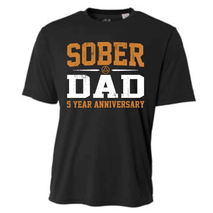 5 Years Sober Dad Aa Alcoholics Anonymous Recovery Sobriety Gift Cooling Performance Crew T-Shirt