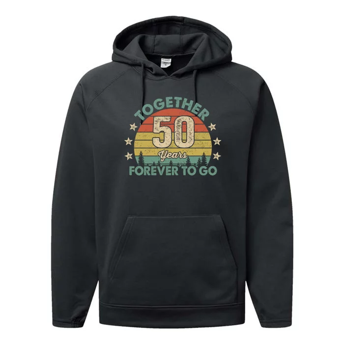 50 Years Together To Go Vintage Performance Fleece Hoodie