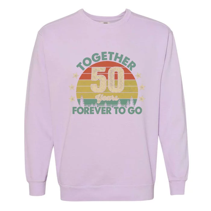 50 Years Together To Go Vintage Garment-Dyed Sweatshirt