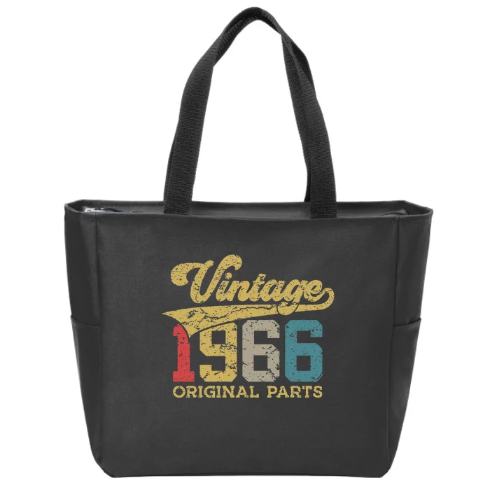 57 Years Vintage 1966 Retro 57th Birthday Zip Tote Bag